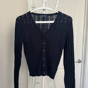 brandy melville one size navy lightweight cardigan sweater
